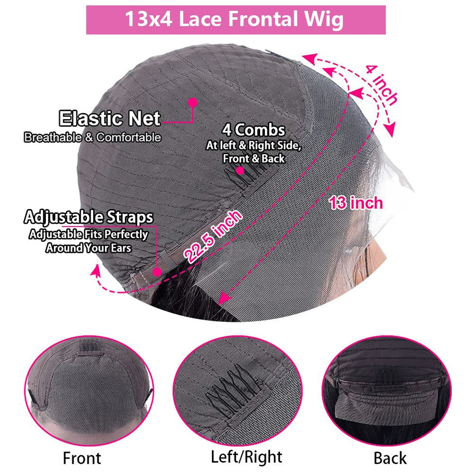 1B 99J/Burgundy 13x4 Body Wave Lace Front Human Hair Wigs For Women HD Transparent Lace Frontal Wig Colored Red Human Hair Wig