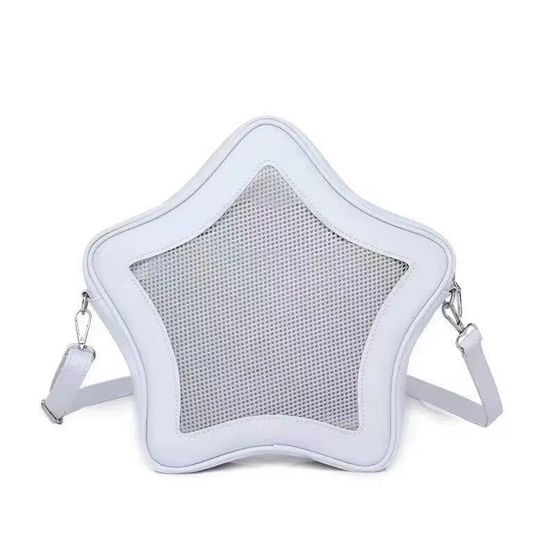 Original Kawaii Star Ita Bag | Anime-Inspired Five-Pointed Star Crossbody | Two-Dimensional Street Fashion Mini Shoulder Bag for Women Luxegan