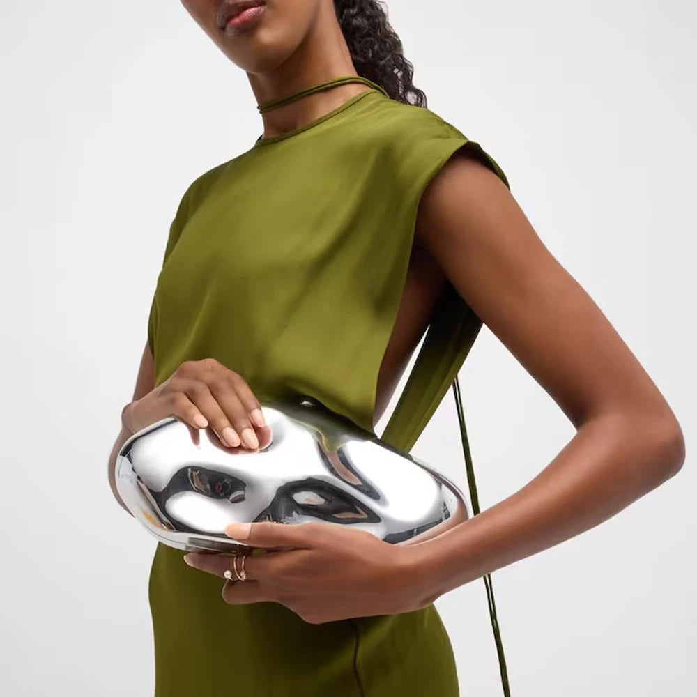 Acrylic Candy Shell Bag | Hard Lemon Color Chain Evening Clutch Luxegan