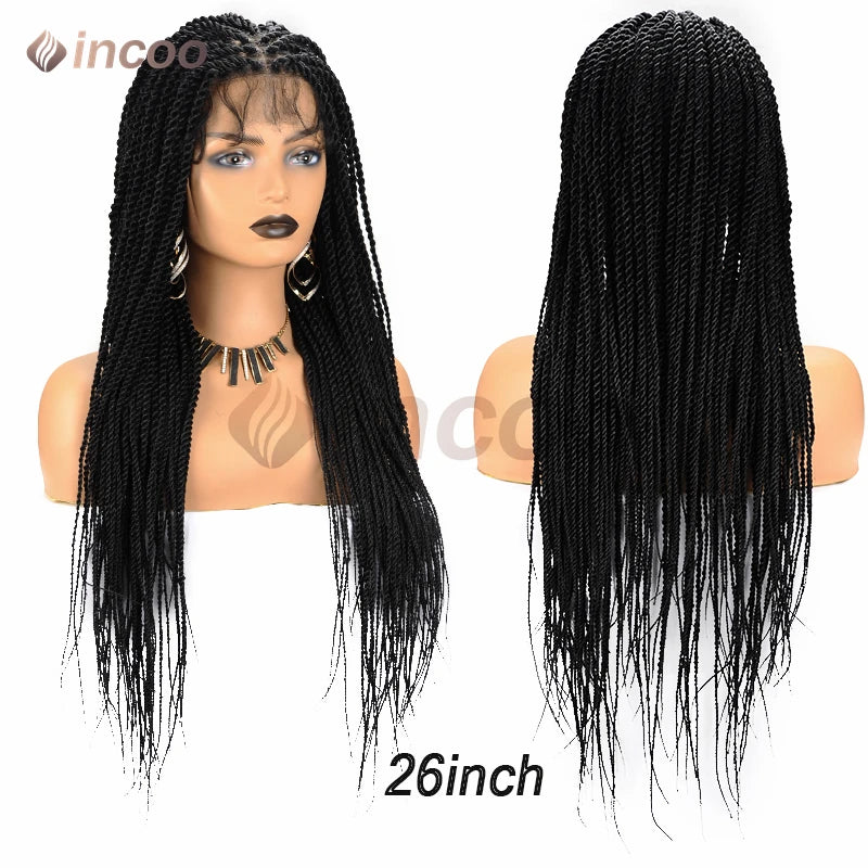 26-40 Inch Faux Locs Twist Wig | Full Lace | Small Box Braids