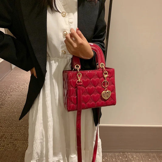 Handbag Women Brand Luxury Totes | High Quality Fashion Classic Quilted Square Handle Bag & Women's Crossbody Shoulder Bags Luxegan