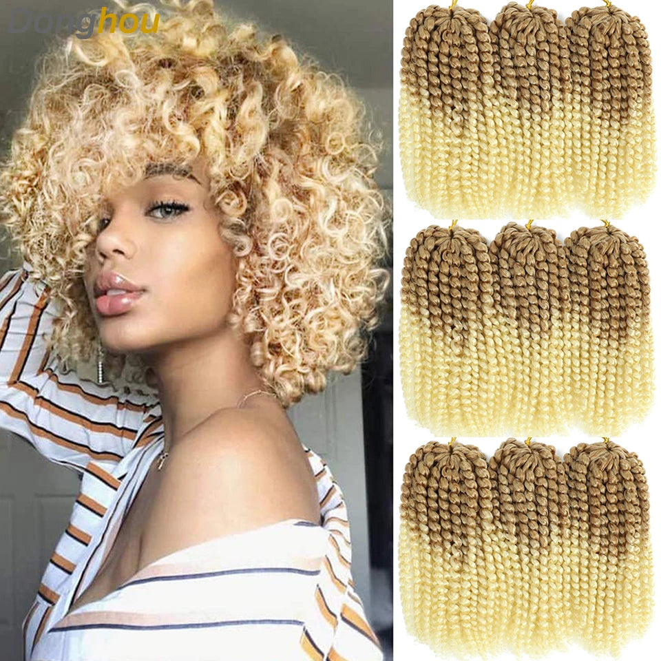 Marlybob Jerry Curl Crochet Hair | 8–12 Inch Curly Braids