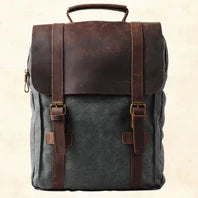 High-Quality Genuine Cow Leather Backpack | Fashion Urban Rucksack & Student School Bag | Large 35L Capacity Travel Knapsack with 15-inch Laptop Compartment Luxegan