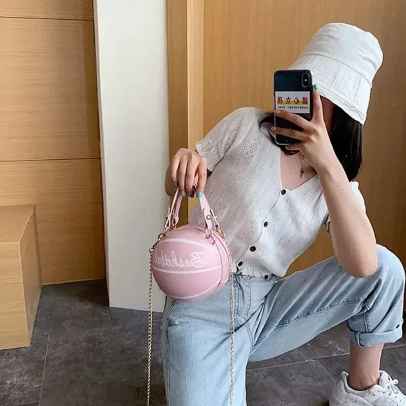 Women's INS Super Hot Personalized Basketball Bag | New Versatile One-Shoulder Crossbody Bag Luxegan