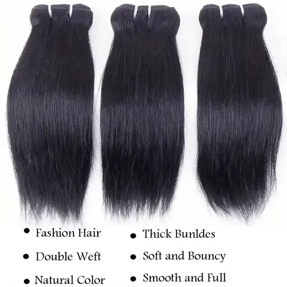15A Grade Chinese Virgin Remy Straight Hair Bundles – 100g | Natural Black | 1/2/3/4 Pcs | 8–16 - view 3