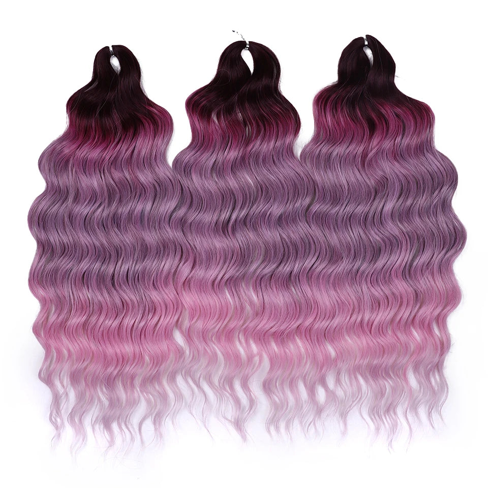 FREEDOM Synthetic Water Wave Crochet Braiding Hair 24 Inch – Ombre & Multi-Tone | 88 Colors | 300g - view 19