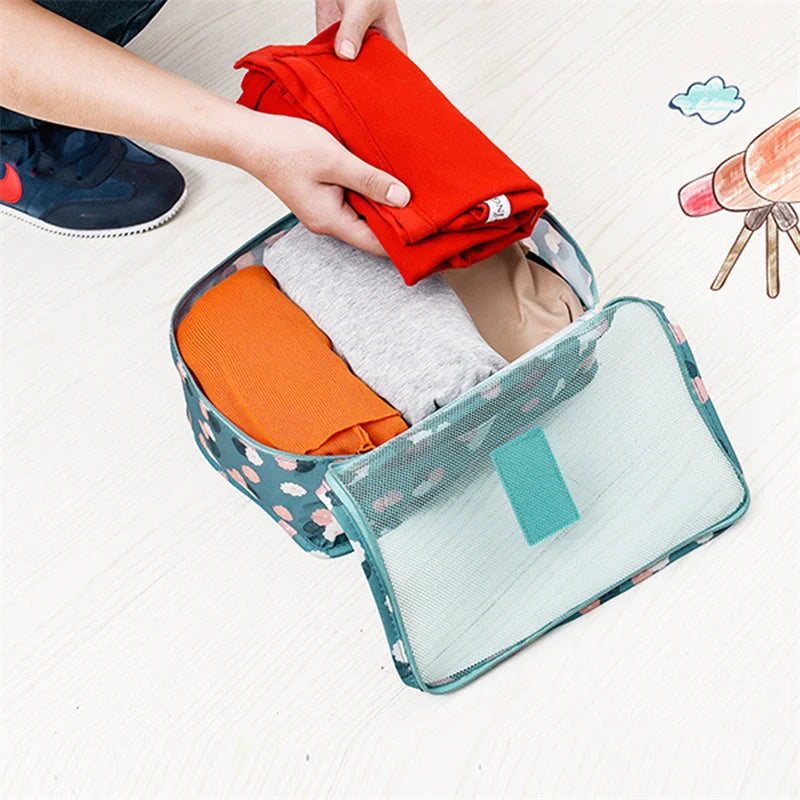 6 PCS Travel Storage Bag Set | Tidy Organizer Wardrobe Suitcase Pouch Luxegan