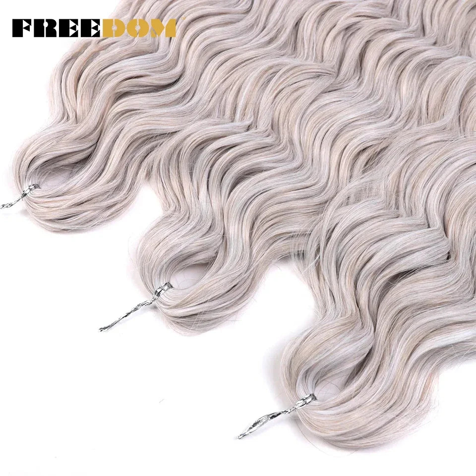 Synthetic Water Wave Crochet Hair | 24 Inch Ombre Braids