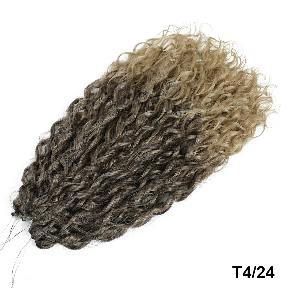 Jessica Curls Crochet Braiding Hair | Synthetic Water Wave Twist Hair 22 Inch | 53 Colors