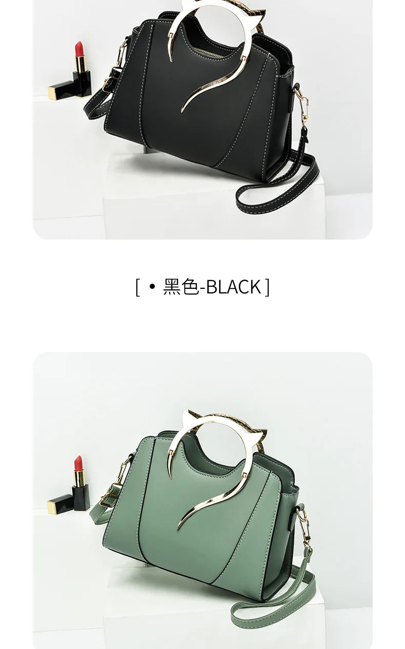 New Arrival Leather Women's Shoulder Bag | Solid Color Crossbody Small Square Bag & Zipper Phone Purse Luxegan