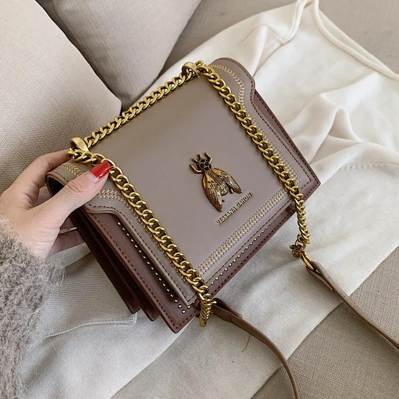Luxury Brand Women's Handbag | New Retro Bee Female Shoulder Bag & Designer Crossbody Bags Luxegan