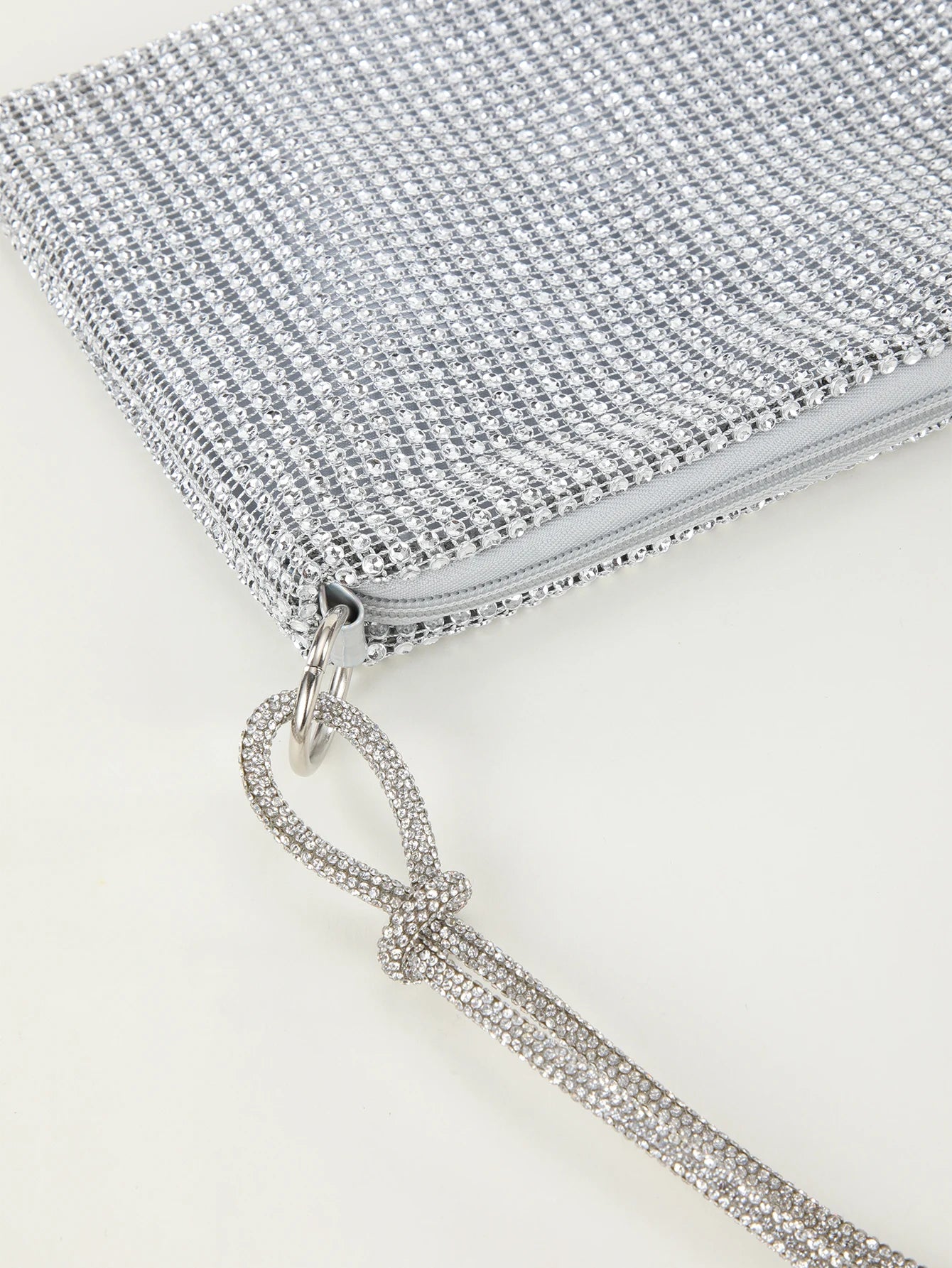Shiny Rhinestone Woman Handbags | Underarm Crescent Evening Bag for Weddings, Parties & Gatherings (Sparkling Half Moon Purse) Luxegan