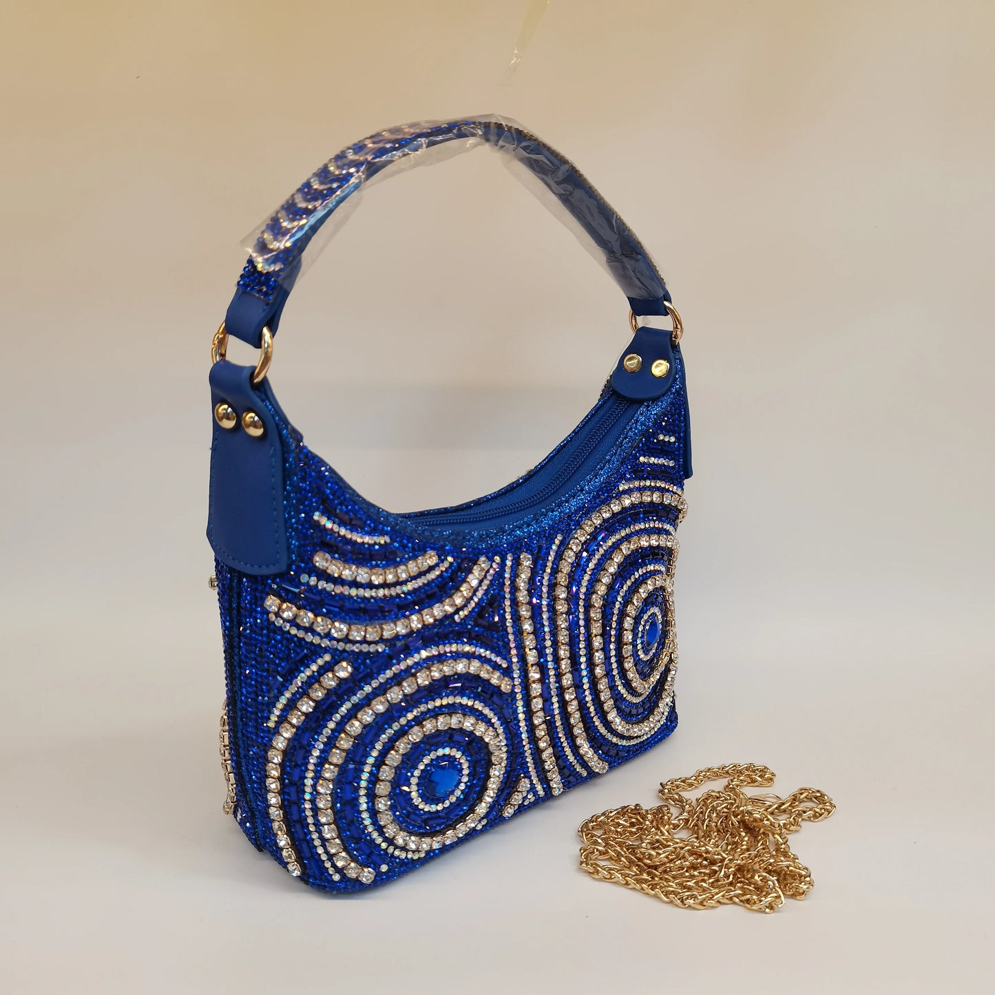 Soft Rhinestone Embellished Evening Bag | Fashion Chain Clutch Luxegan