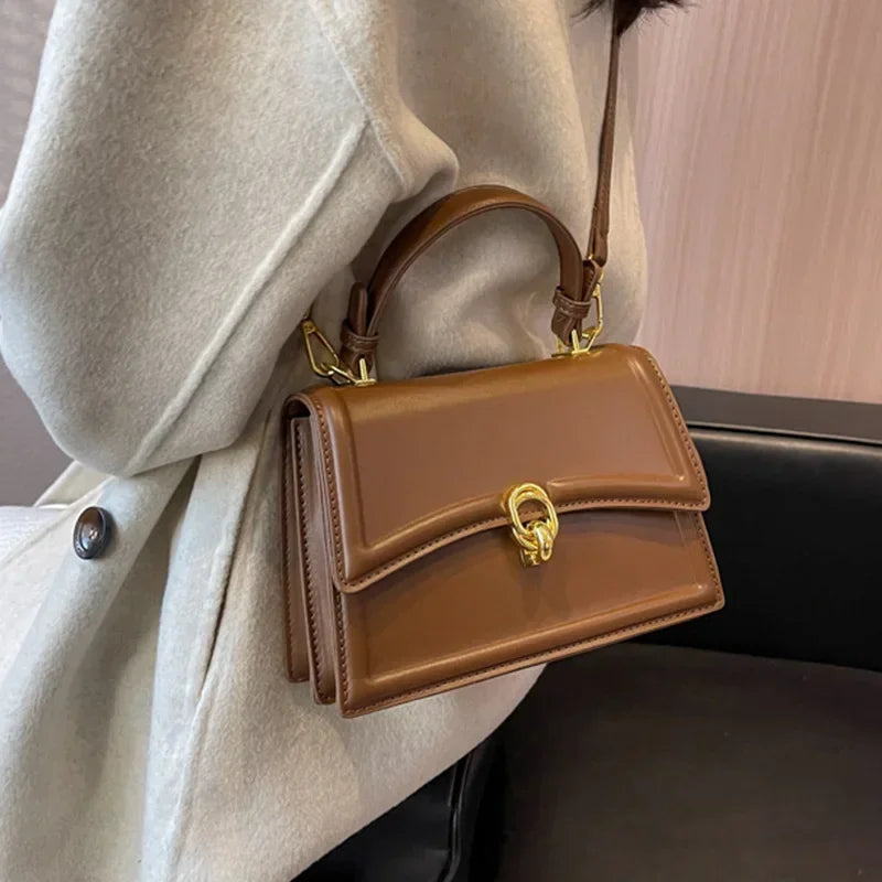 New Small PU Leather Crossbody Bags for Women | Simple Totes Shoulder Bag & Lady Luxury Brand Designer Handbags and Purses Luxegan