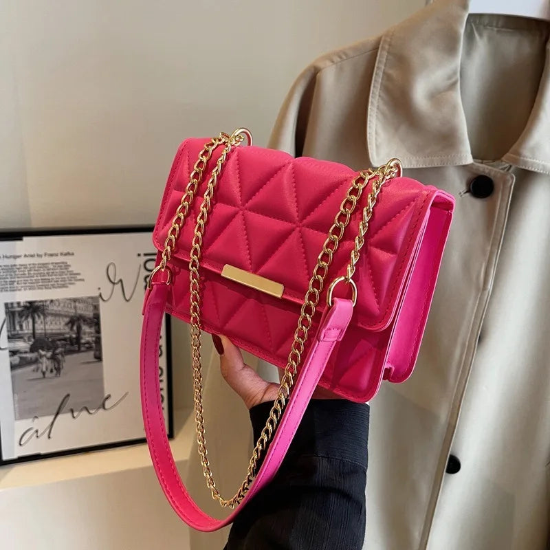 Rhombic Handbag | Casual Chain Shoulder & Crossbody Bag Luxegan