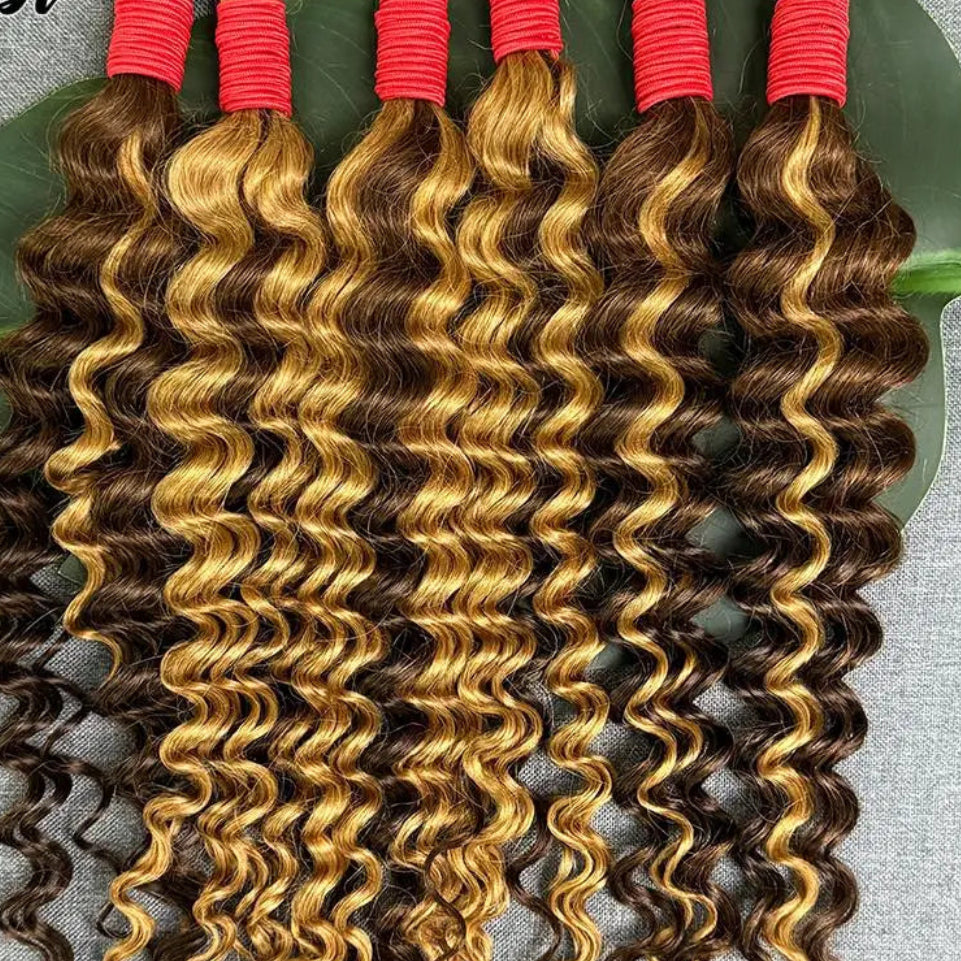 Deep Wave Boho Braids Human Hair Bulk – 100% Virgin Brazilian Hair for Braiding No Weft (16–24 - view 10