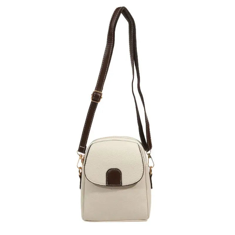 Fashion Leather Crossbody Bag for Women | Mini Shoulder Bag & Flip Zipper Messenger Bag (Students' Small Handbag) Luxegan