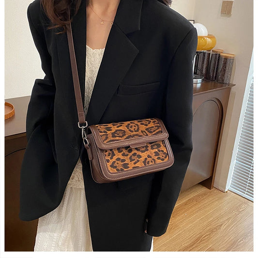 Leopard Print Mini Square Bag | Fashion Crossbody Shoulder Purse Luxegan