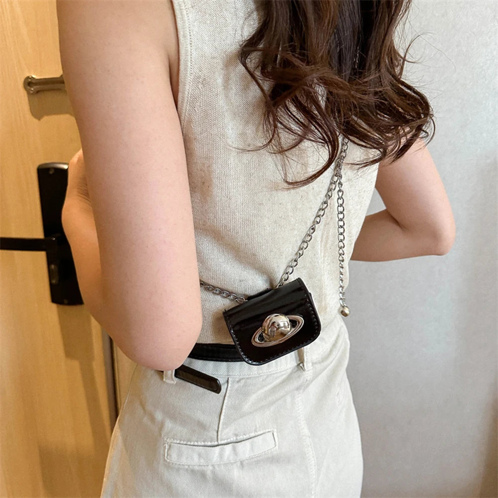 Mini Decor Coin Purses | PU Leather Novelty Chain Bag & Small Waist Bag Luxegan