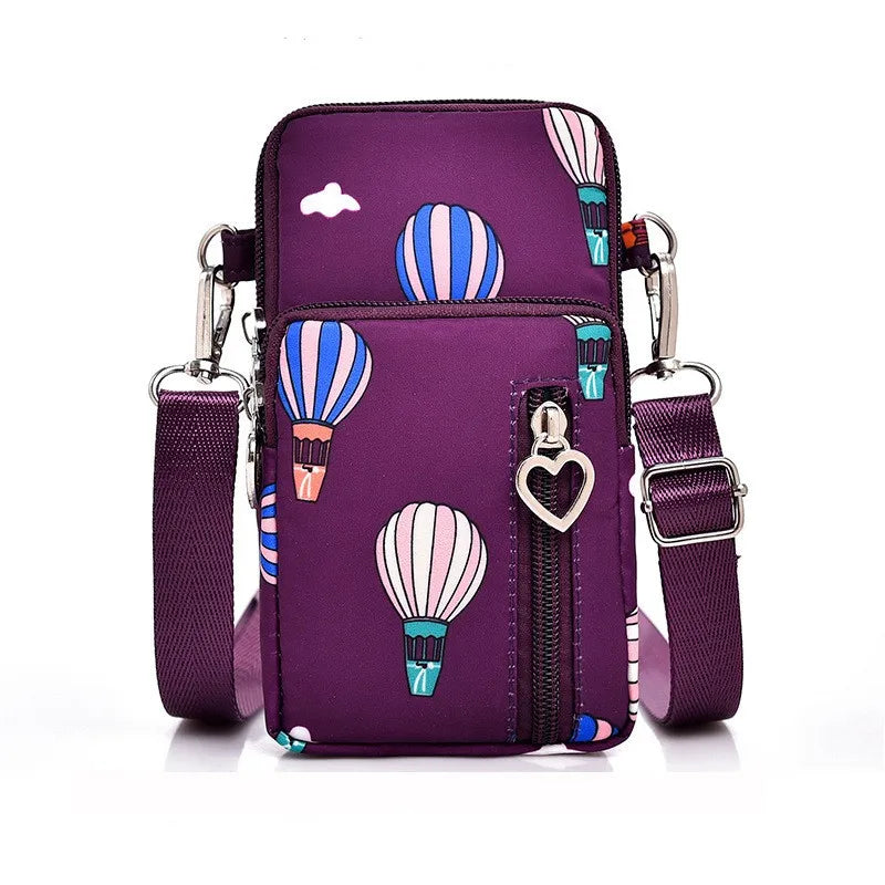 Waterproof Mobile Phone Bag | Sophisticated Mini Oxford Crossbody Purse | Elegant Multi-Layer Zipper Travel Bag | "Dignified" Soft Nylon Bag for Versatile Outdoor Styling Luxegan