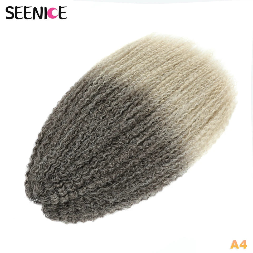 Afro Kinky Curly Crochet Braiding Hair Extensions – Ombre Synthetic Braids for Women | 20 & 28 - view 20