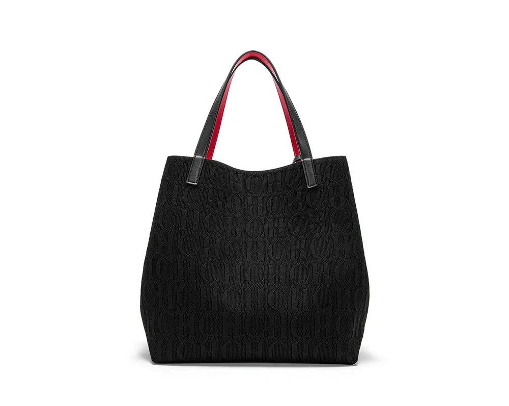 Cotton Classic Retro Tote | Luxury Brand Fur Decoration Large Capacity Bag Luxegan