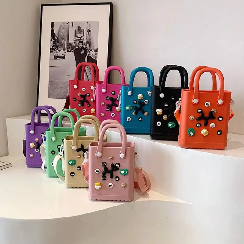 Hard Waterproof PVC Bucket Bag | Lightweight Beach & Travel Handbag Luxegan