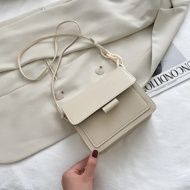 Fashion Brand Women's Small Crossbody Bag | Lightweight PU Leather Messenger Bag (Flap Handbag Purse, Summer Travel Bag for Female) Luxegan