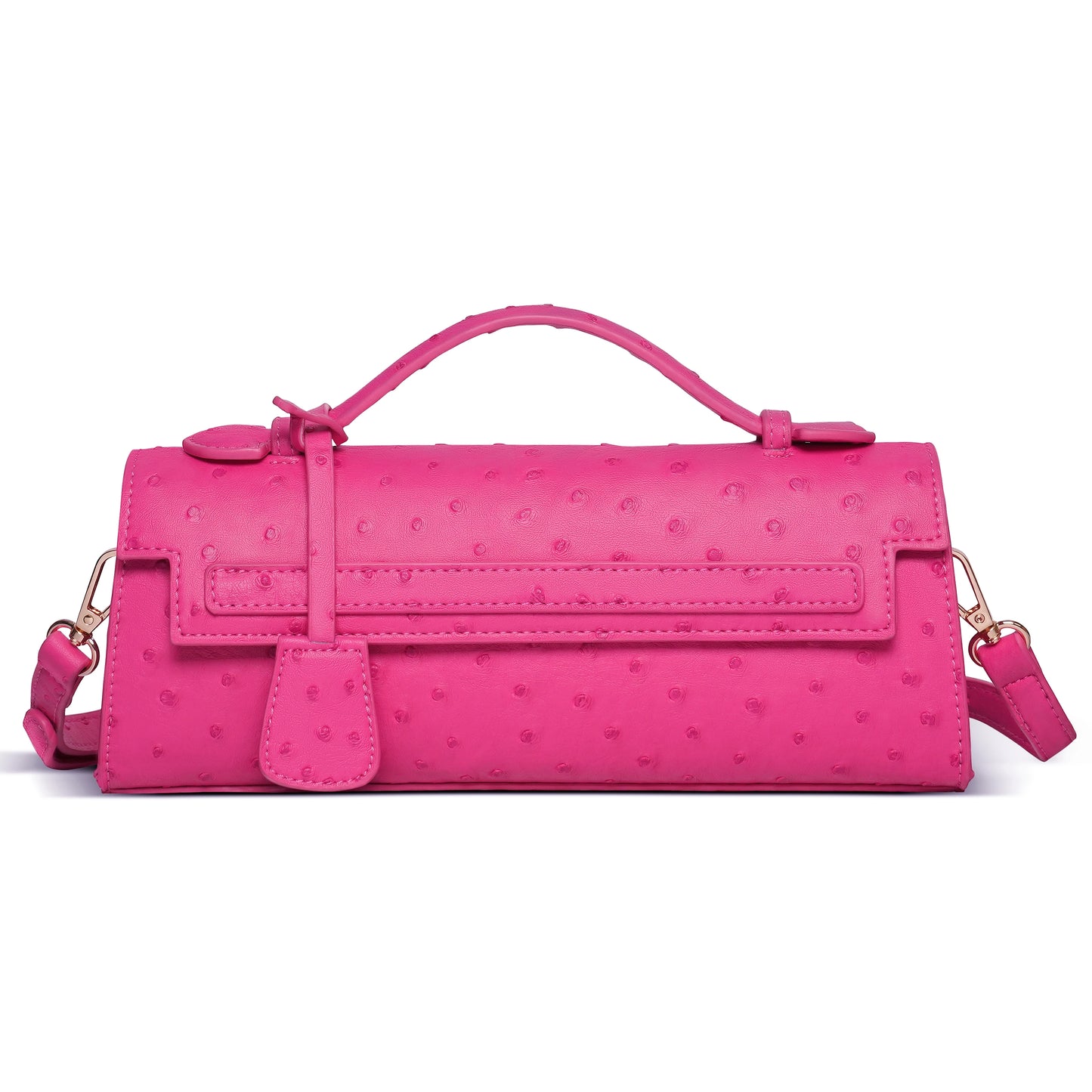 Hot Brand Design Serpentine Handbag | Luxury Ostrich & Snake Print Shoulder Bag | Fashionable Long Flap Messenger for Work, Travel & Parties Luxegan