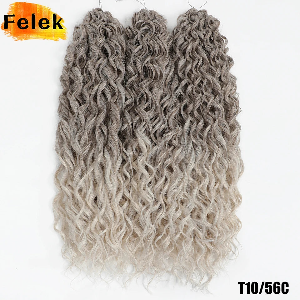 Jessica Hair Deep Wavy Twist Crochet Hair 22 Inch | 100G | 54 Colors | 3 Packs/Lot