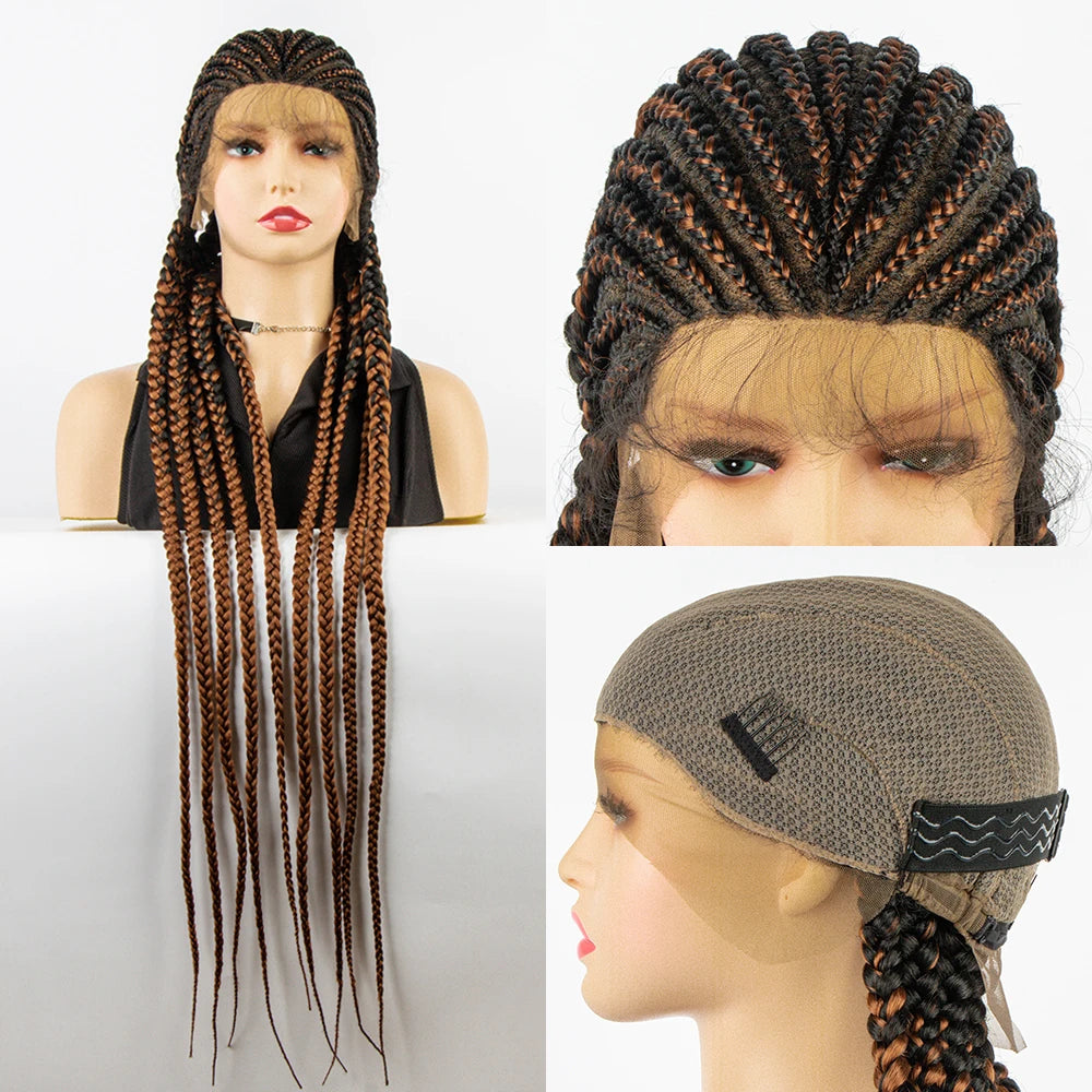 KIMA Cornrow & Box Braids Wig | Full Lace with Baby Hair Luxegan