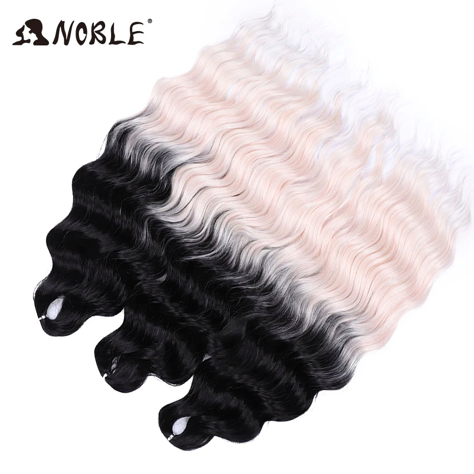 Synthetic Anna Curl Water Wave Crochet Braiding Hair – 24 Inch | 300g | 60 Strands | 88 Ombre & - view 36