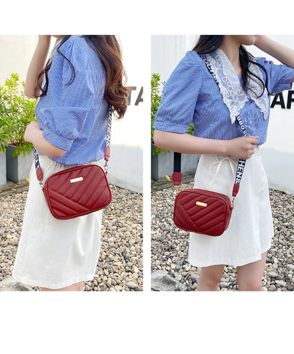 High-Quality PU Shoulder Bags for Women | Simple Crossbody Casual Messenger Bag & Phone Bag Luxegan