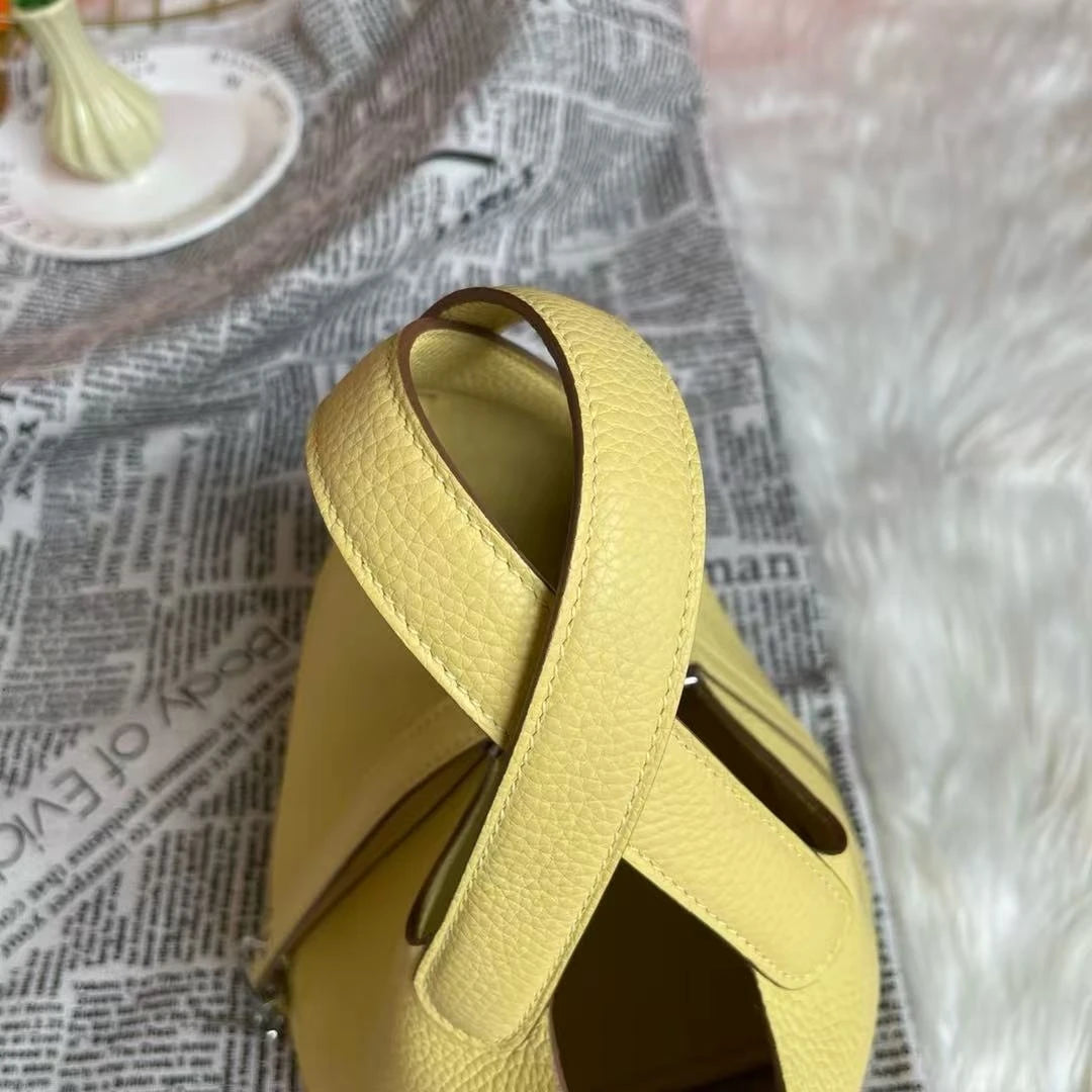 Genuine Leather Solid Casual Tote | Soft Hand-stitched Bucket Commuter Handbag Luxegan