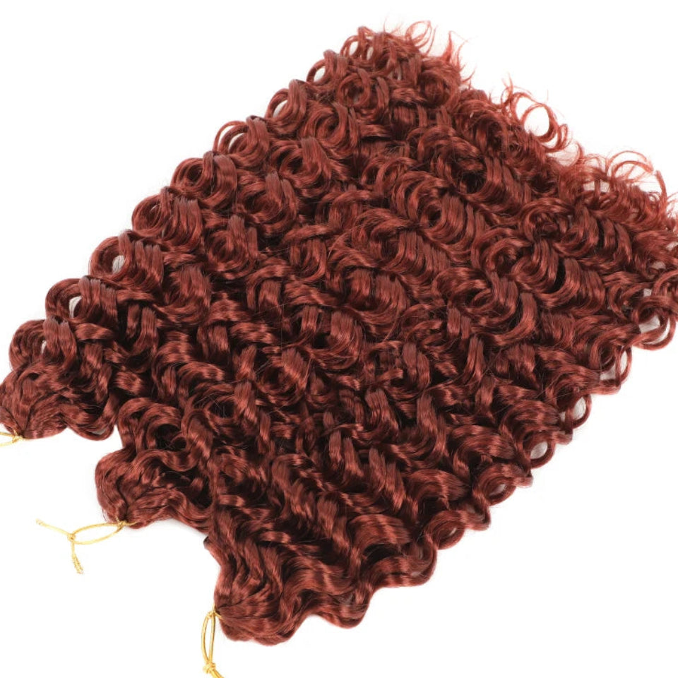 14–22 Inch Synthetic Deep Wave Crochet Hair | Afro Curl Braiding Extensions Luxegan