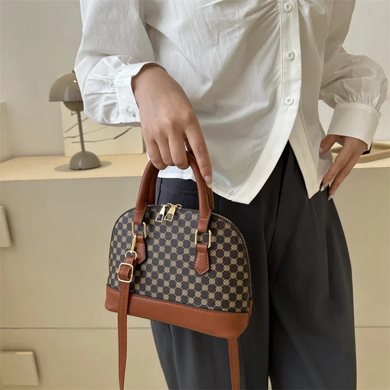 Small Plaid Shell Bag | Fashion Shoulder & Crossbody Purse Luxegan