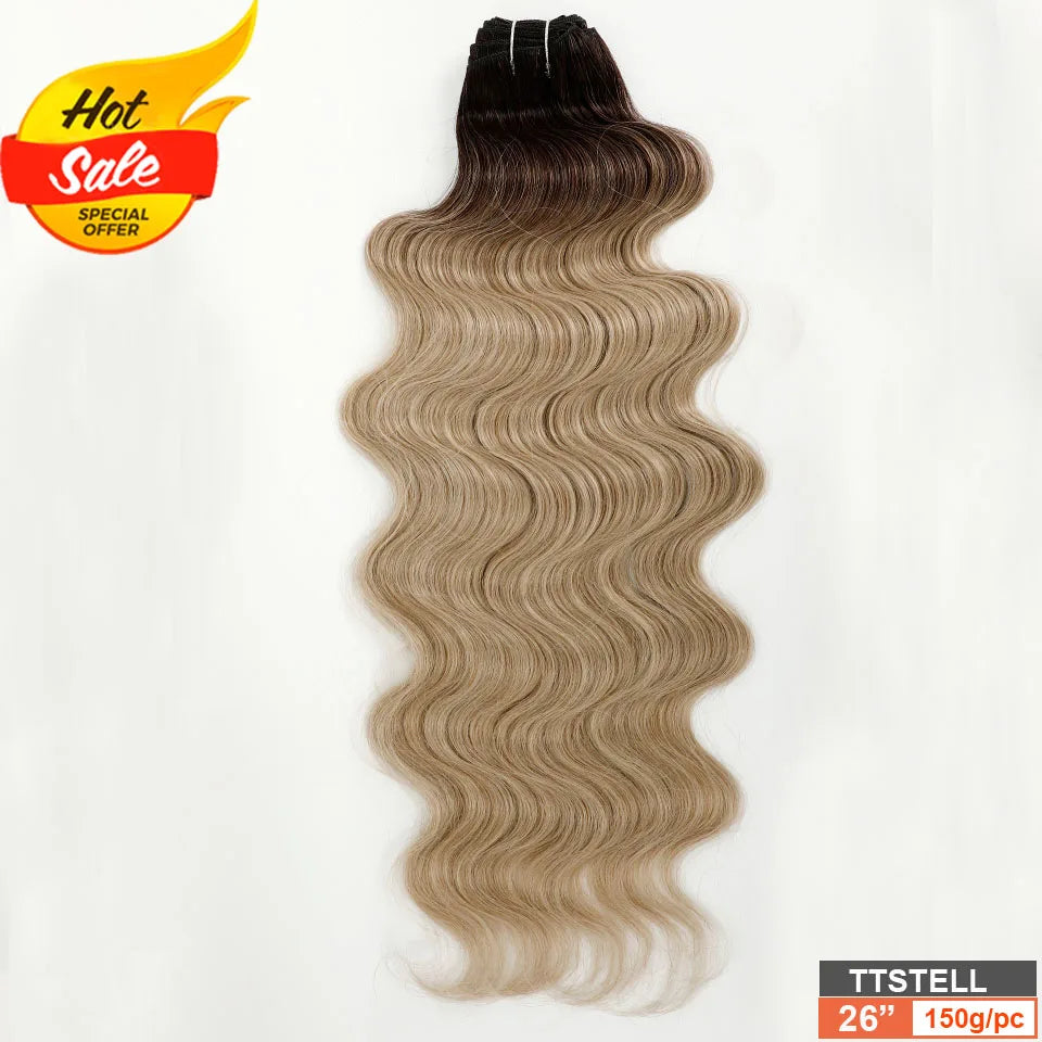 Synthetic Body Wave Hair Extensions | 26–30 Inch | 150–200g