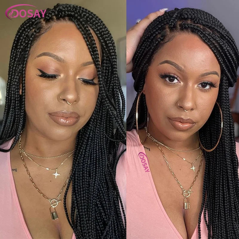 36 Inch Knotless Cornrow Box Braided Wig | HD Full Lace | Hand Tied