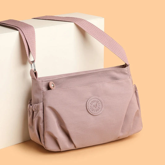 Simple Solid-Color Shoulder Bag | Lightweight Casual Bag & Small Square Satchel Luxegan