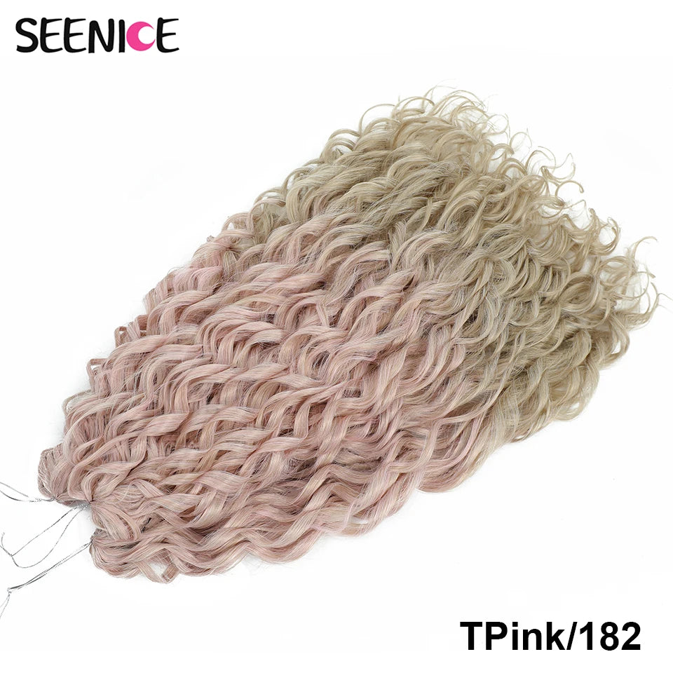 22 Inch Synthetic Water Wave Crochet Hair | Loose Deep Wave Braiding Extensions