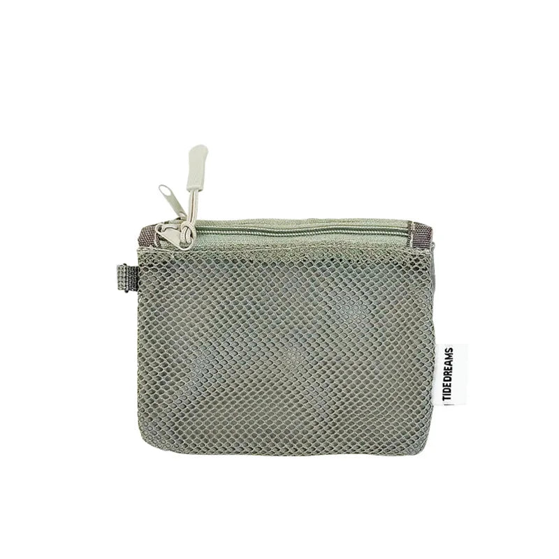 Travel Makeup Storage Bags | New Mesh Coin Purse & Simple Portable Mini Bag (Multi-purpose Square Bag Double-layer Zipper Card Holder) Luxegan