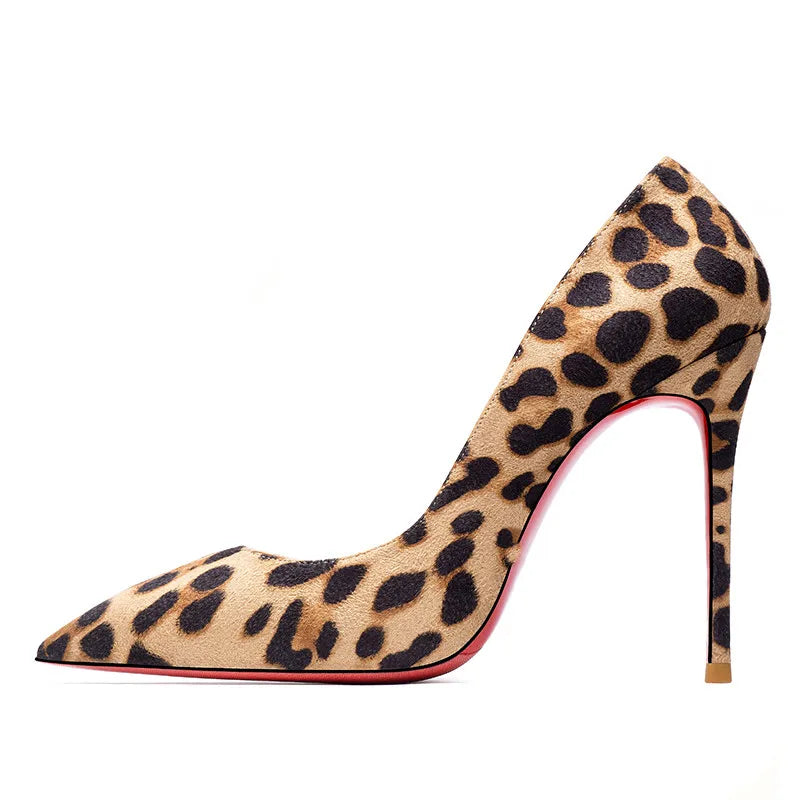 Autumn New Women's Suede High Heels | Sophisticated Red Shiny Bottom Pumps | Elegant "Handmade Flannel" Silhouette | "Dignified" Fashionable Temperament Shallow Wedding Shoes for Radiant Versatile Styling Luxegan