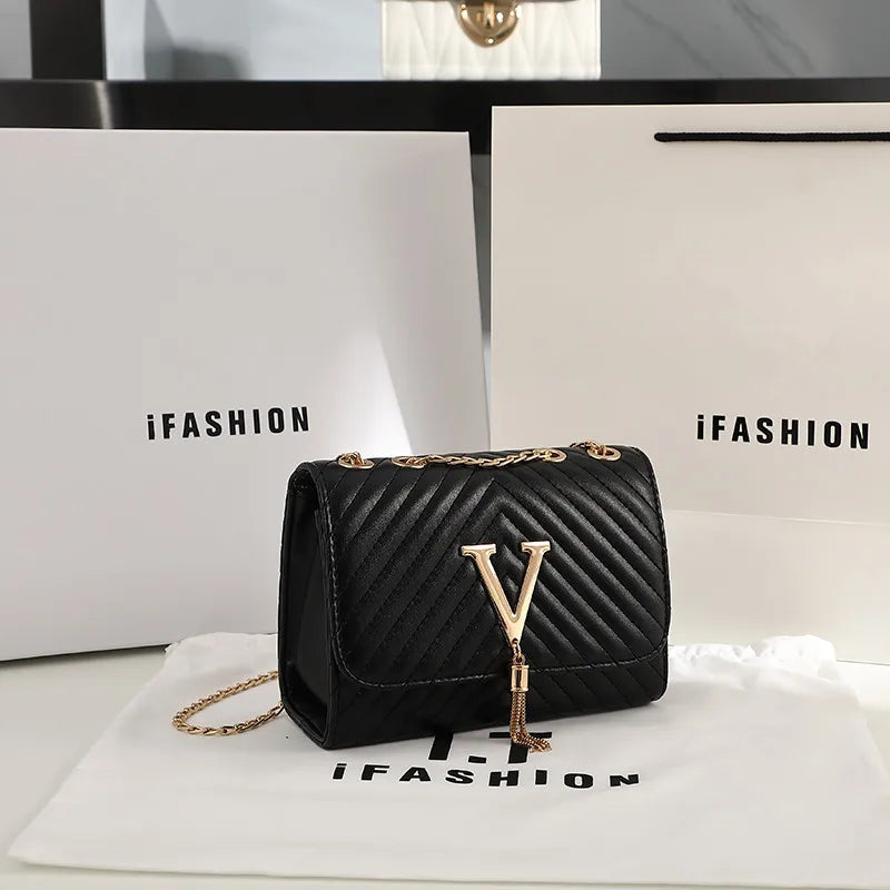 Luxury Embroidery Party Clutch & Crossbody Bag | Sequined Tassel Flap Purse | Elegant Thread-Patterned Shoulder Bag for Weddings & Banquets (Model BLL-846) Luxegan