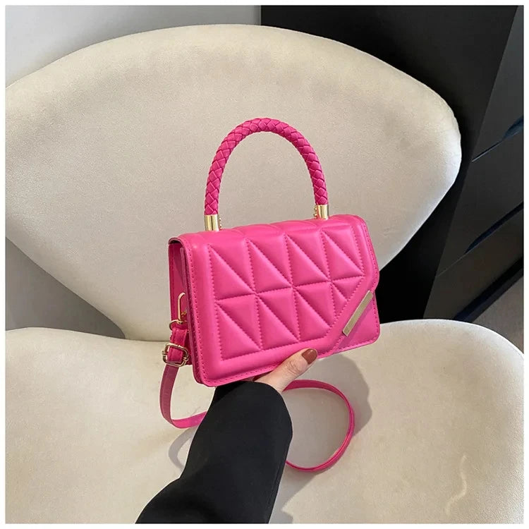 Designer Women's Plaid PU Leather Crossbody Shoulder Bag | Fashionable Trendy Handbag Stylish Accessory Luxegan