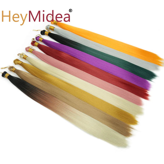 Straight Synthetic Ponytail Hair Extensions | Ombre Braiding Hair | 22–28 Inches