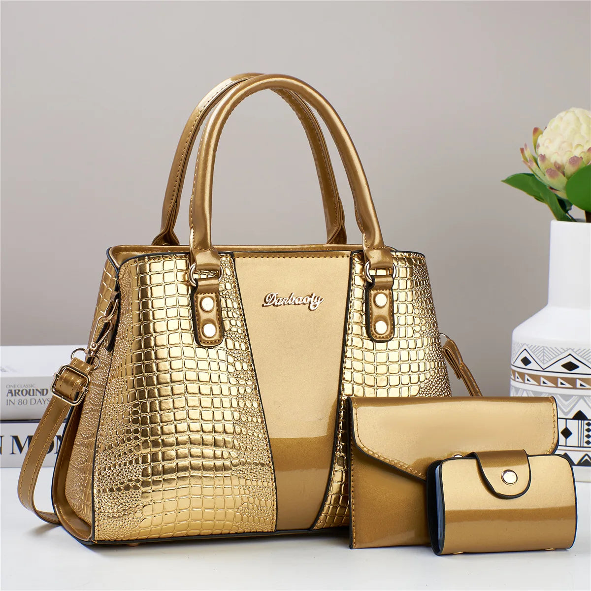 3-Piece Set Casual Tote Bags | Large Capacity Shoulder Bag & Fashion Messenger Bags Luxegan
