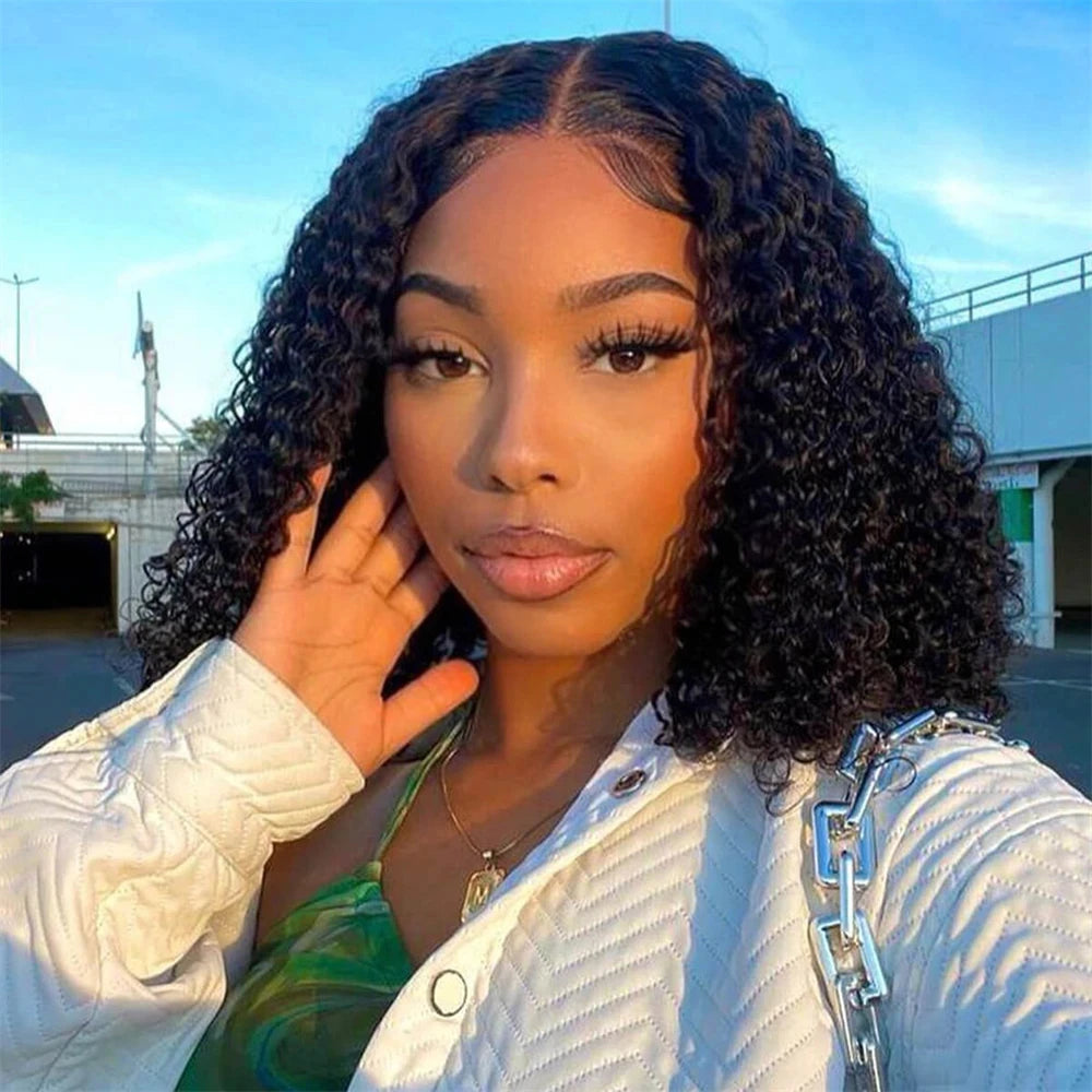 12A Glueless Water Wave Bob Wig | 180% Density Ready-to-Wear T-Part Lace Front (On Sale) Luxegan