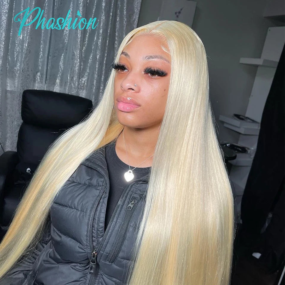 Phashion Blonde 5x5 Lace Closure 613 StraightWave 13x4 Lace Frontal Human Hair Hd Transparent  Pre Plucked Brazilian Remy Hair