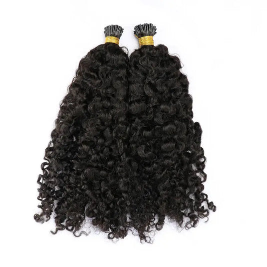 Curly I-Tip Hair Extensions | Pre-Bonded Microlink Style Luxegan