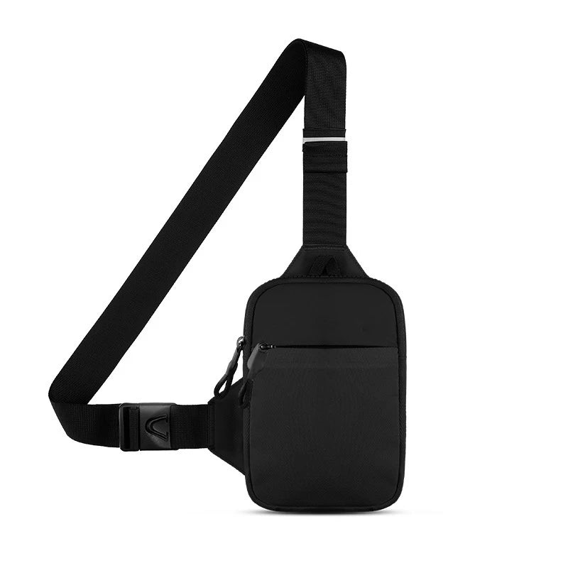 Men's Stylish Mini Nylon Crossbody Bag | Premium Honeycomb-Patterned Phone Pouch | Lightweight Casual Shoulder Satchel | Versatile Unisex Travel Sling Pack with Silt Pocket Luxegan